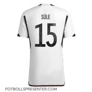 Tyskland Niklas Sule #15 Hemma Matchtröja VM 2022 Kortärmad